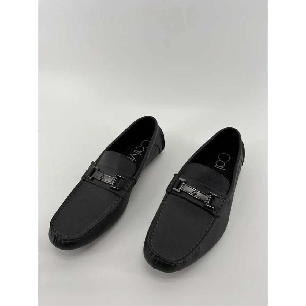 Calvin Klein Shoes Mens Size 10.5 Leather Slip On Loafers Dress Magnus‎ Buckle